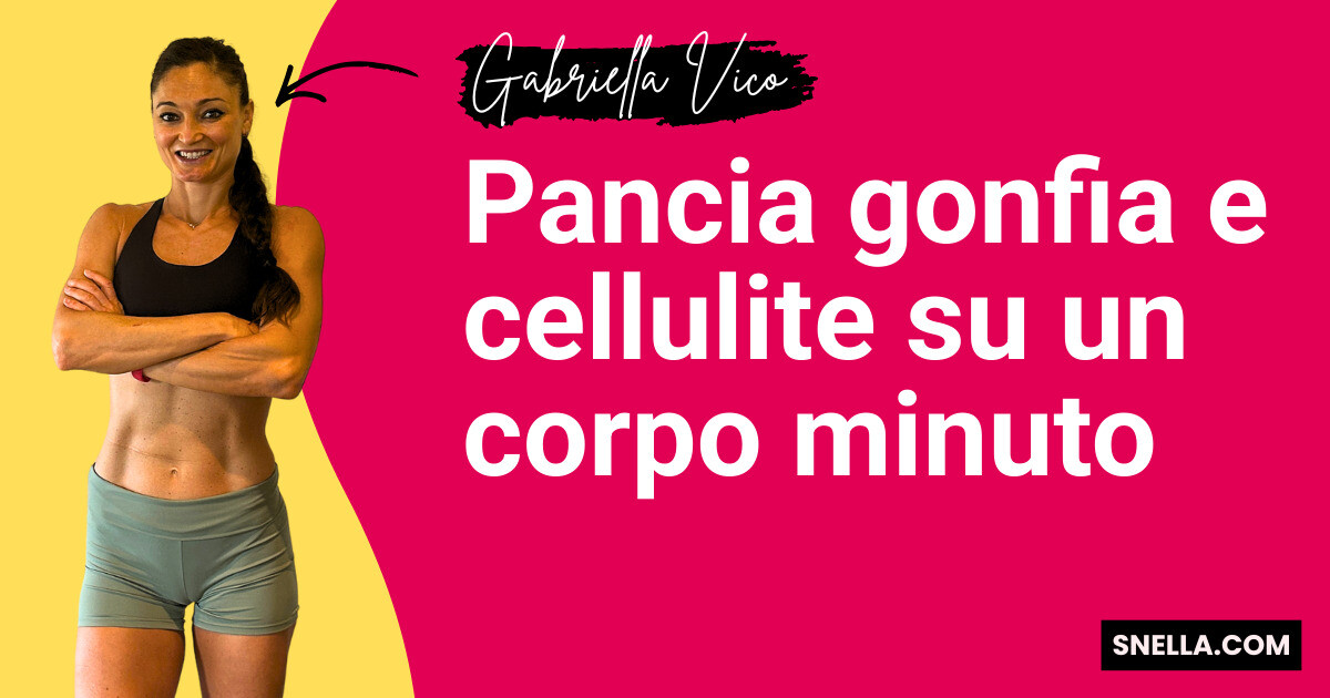 Pancia gonfia e cellulite su un corpo minuto