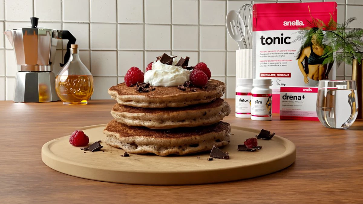 Pancake proteico con albumi e proteine in polvere