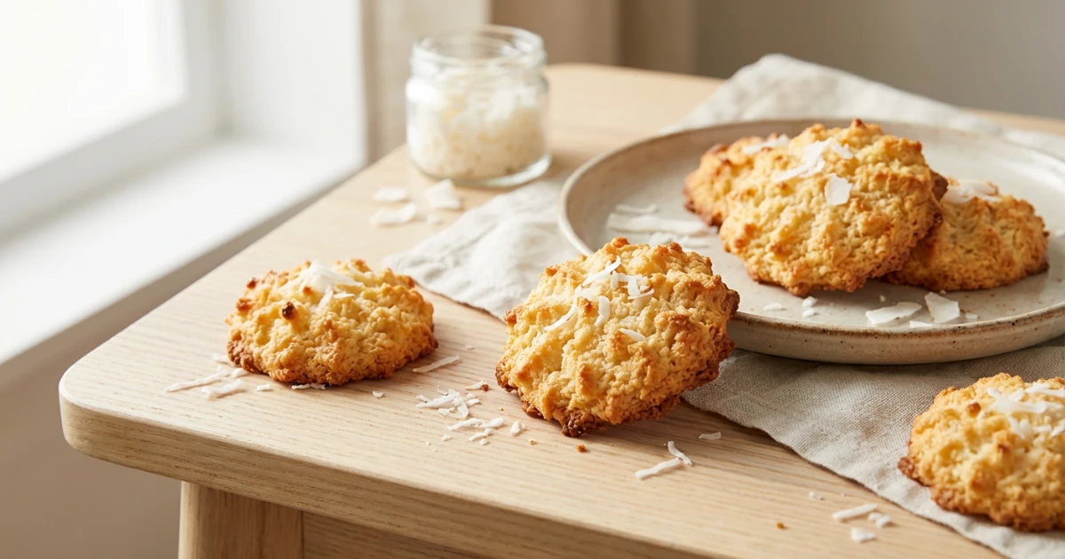 Ricetta biscotti al cocco proteici veloci e senza zucchero