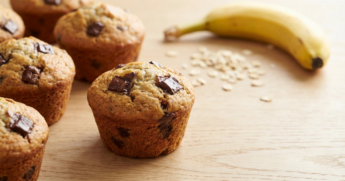 Muffin proteici banana e avena: colazione sana e light