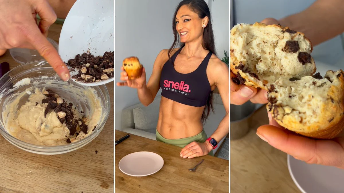 Muffin Proteico con Gocce di Cioccolato (Air Fryer)