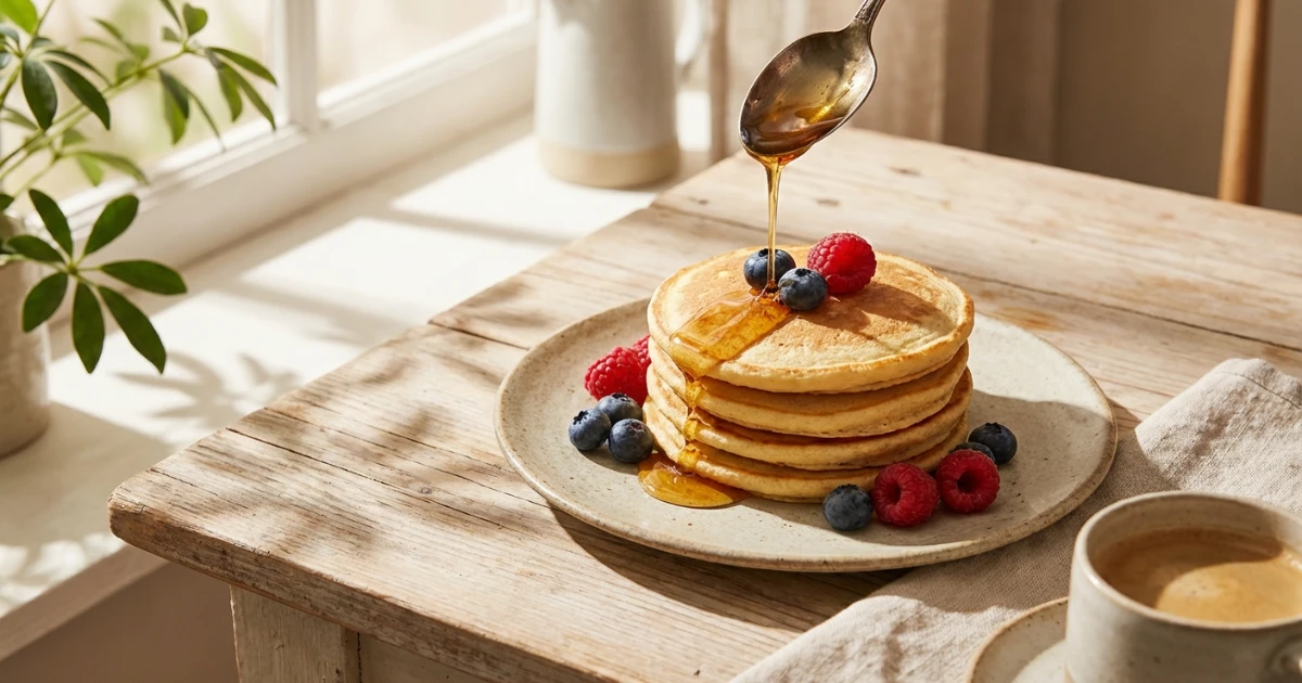 Colazione fit: pancakes proteici con farina di ceci veloci