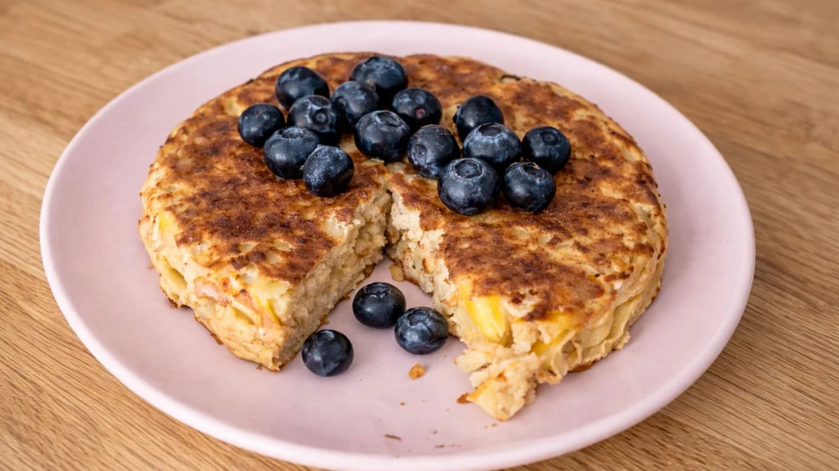 Torta di mele iperproteica in padella (senza forno)